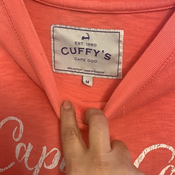 - CUFFY'S CAPE COD CREW NECK SWEATSHIRT M coral oversized - Picture 2 of 4